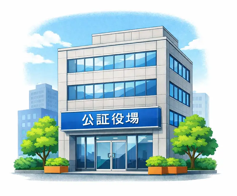 公証役場の建物のイラスト